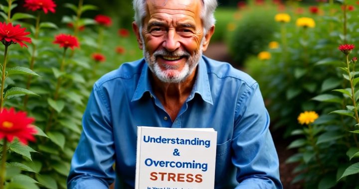 Stress man in garden