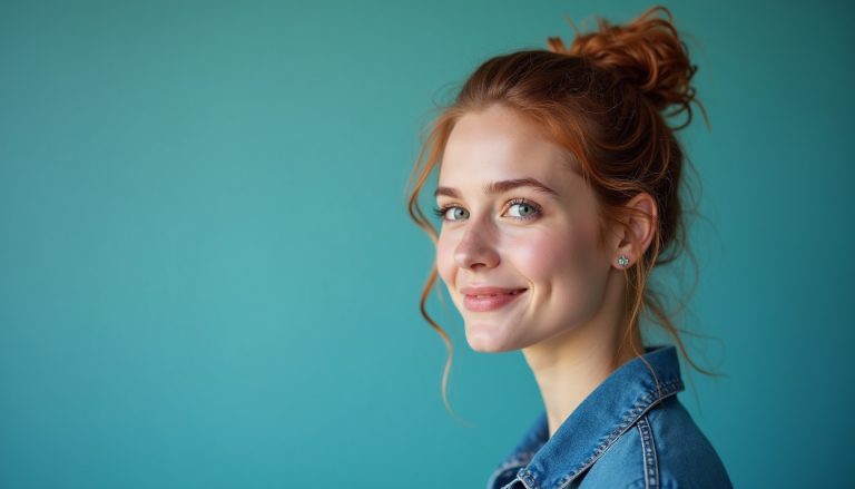 A happy woman without stress