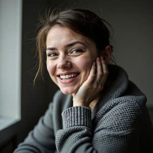 stress, happy woman